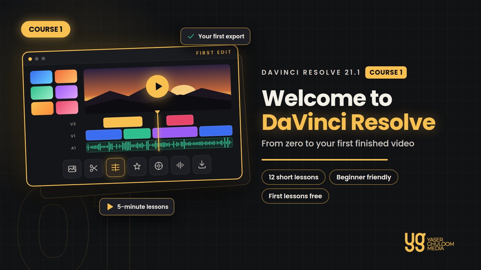 Welcome to DaVinci Resolve — Course 1